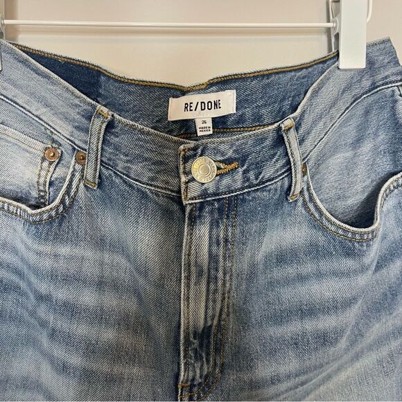 Re/done 70’s Ultra high rise wide leg denim Jeans new size 26 - Picture 7 of 12